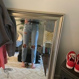 Pacsun Light Wash Ripped Mom Jeans